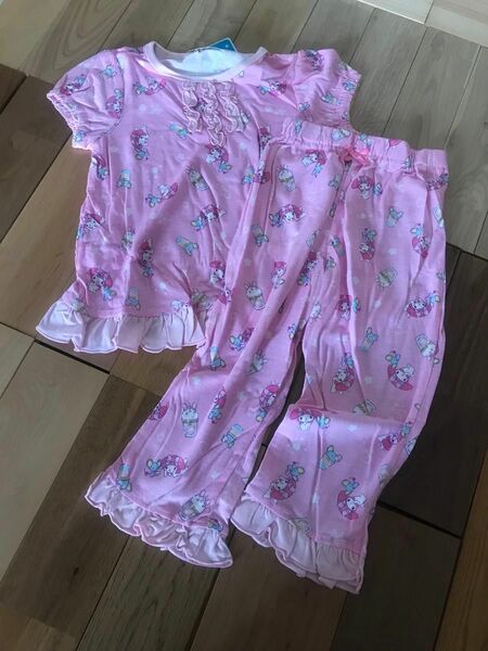 女の子 パジャマ ルームウェア 上下セット 半袖 ピンク 半袖パジャマ　サンリオ　マイメロ　接触冷感　吸汗速乾