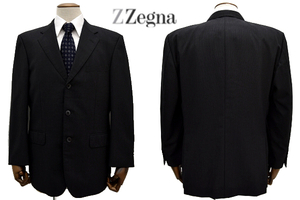 L-1318★超美品★Ermeregildo Zegna エルメネジルド ゼニア TROPICAL★イタリア製 ブラック黒色 3つボタン ジャケット 50 Ｌ 相当