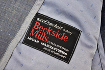 L-1339★Beckside Mills ベックサイド ミルズ★イングランド製 MOHAIR MANUFACTURERS 光沢のあるジャケット Ｌ 相当_画像3