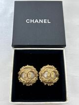 CHANEL シャネル イヤリング 94A ココマーク フェイクパール ヴィンテージ ゴールド アクセサリー_画像1