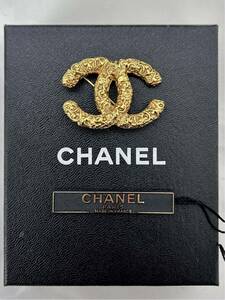 CHANEL Chanel брошь 93A здесь Mark . скала Gold Vintage аксессуары 