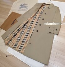 本物上質●　Burberrys バーバリー BURBERRY トレンチコート ステンカラーコート ノバチェック ベージュ　カーキ　玉虫色　バーバリー　S M_画像5