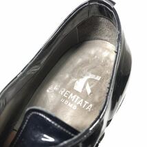 【プレミアータ】本物 PREMIATA 靴 27cm 黒 プレーントゥ ビジネスシューズ 外羽根式 エナメルレザー 男性用 メンズ イタリア製 8_画像9