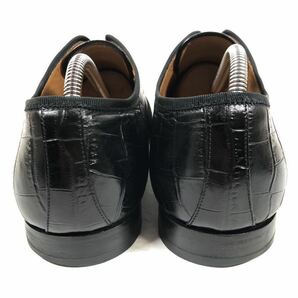 【ルブタン】本物 Louboutin 靴 26.5cm クロコ型押し スリッポン ドレスシューズ ビジネスシューズ レザー×スエード メンズ 伊製 41 1/2の画像3