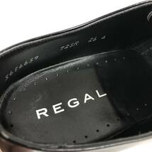 【リーガル】本物 REGAL 靴 26cm 黒 ストレートチップ ビジネスシューズ 内羽根式 本革 レザー 男性用 メンズ 日本製 26 a_画像9