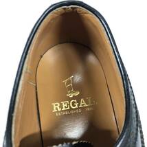 【リーガル】本物 REGAL 靴 26cm 黒 フルブローグ ビジネスシューズ 外羽根式 本革 レザー 男性用 メンズ 26 EE_画像9