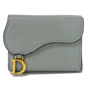  Dior седло compact бумажник серый ndo машина f Mini бумажник серый D Logo Stone серый три складывать кошелек S5653CBAA_M41G