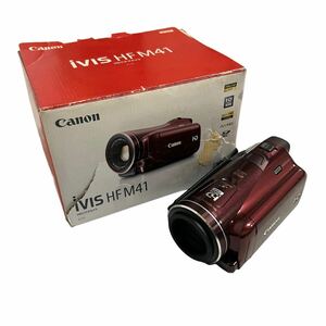 Canon ivis HF M41 デジタルビデオカメラ キャノン HD レッド 箱付 付属品有 フルハイビジョン ジャンク