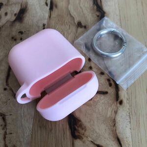 【新品未使用】AirPods ケース 1&2対応　ピンク　シリコンケース