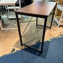 札幌市内送料無料●ニトリ デスク ザッキー95●平机 木目ブラウン×ブラック 95×48×72 中古 札幌 308_画像6