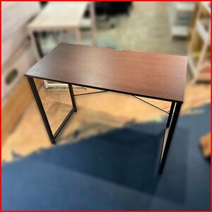 札幌市内送料無料●ニトリ デスク ザッキー95●平机 木目ブラウン×ブラック 95×48×72 中古 札幌 308