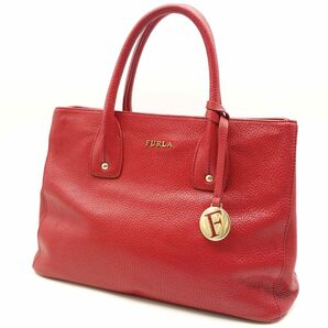 美品♪ FURLA フルラ トートバッグ レザー 赤