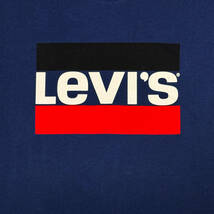 ■Levi's/リーバイス・ロゴプリントTシャツ・ネイビーL新品B■_画像6