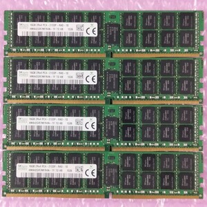 【動作確認済み】SK Hynix DDR4-2133 16GB 4枚セット (計64GB) PC4-17000 ECC REG/Registered対応 RDIMM / 在庫1