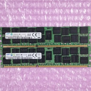 【動作確認済】SAMSUNG DDR3-1600 計32GB (16GB×2枚セット) PC3L-12800R ECC Registered RIMM メモリの画像1