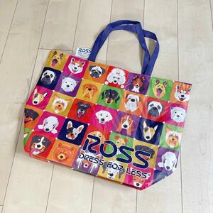 ハワイ限定　最新　ROSS トートバッグ 犬　わんちゃん　ロス　TJ MAX プードル　パグ　シュナウザー　シェルティ