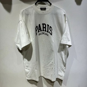 BALENCIAGA 21AW CITIES PARIS T-SHIRT &#34;WHITE&#34; Lサイズ NJ07 676589 バレンシアガ パリ 半袖Tシャツ