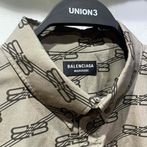 BALENCIAGA BB MONOGRAM S/S SHIRT SIZE-4L 681702 TML36 バレンシアガ モノグラム ロゴ_画像3