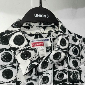 Supreme 17ss COMME des GARCONS SHIRT Eyes Rayon Shirt Lサイズ シュプリーム×コムデギャルソンシャツ アイズの画像3