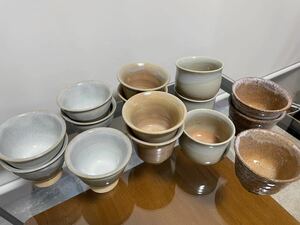 萩焼 湯呑み茶碗 4種15個セット 陶器 焼き物 
