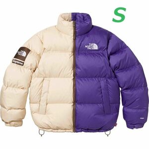 SupremexThe North Face Split Nuptse Jacket Tan S シュプリーム ヌプシ ダウン