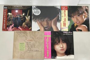 LPレコードまとめ売り/処分品/中森明菜まとめ/MY BEST THANKS,BABYLON,BEST AKINA,プロローグ(序幕),SILENT LOVE/計5点/一部帯付【M030】