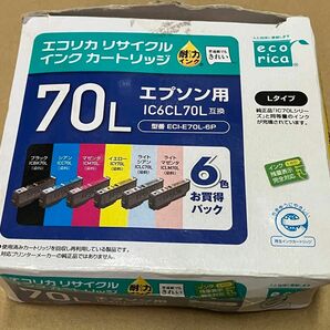 エコリカ　エプソン用　リサイクルインクカートリッジ　6色パック　IC6CL70L互換　型番：ECI-E70L-6P