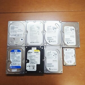 Seagate Western Digital ハードディスク 500GB 250GB 3.5インチ　HDD 8台セット まとめ売り