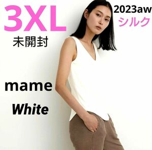 ユニクロ マメクロゴウチ ヒートテックブラタンクトップ シルクブレンド 3XL 白 mame kurogouchi 未開封