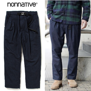 21S/S nonnative ALPINIST EASY PANTS W/C/P/N/A/R TWEED GUN CLUB PLAID WITH FIDLOCK BUCKLE ネイビー 1 ワイドパンツ 春夏 39thの画像1