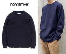 40th nonnative DWELLER L/S TEE COTTON HEAVYWEIGHT THERMAL ネイビー サーマルカットソー ロンT サイズ0 春夏_画像1