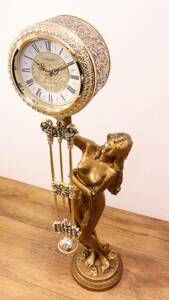 CITIZEN/シチズン 振り子時計 創造の女神 4RJ608 高さ約67cm 時計/アナログ時計/置時計 インテリア/銅像/女神像 『ZG015』