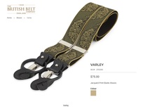 ◆イギリス BRITISH BELT 35mm クリップ吊革トゥーウェイＹ型　BRITISH BELT VARLEY　GOLD PAISLEY　アメリカサイトで見つけました(^_-)-☆_画像7