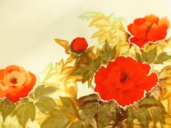 ys6806573; Shiose handbemaltes Nagoya-Obi mit Zweig- und Blumenmuster [antik] [Tragen], Band, Nagoya Obi, Fertig