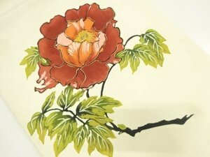 Art hand Auction ys6860001 ; Oeuvre d'artiste, motif de pivoine peint à la main, Shiose Nagoya obi [antique] [portable], groupe, Nagoya-Obi, Prêt à l'emploi