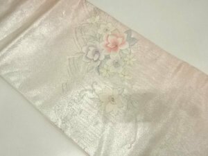 ys6905566; 石膏柱に花模様刺繍名古屋帯【リサイクル】【着】