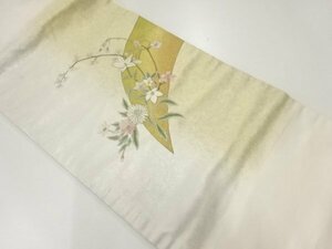 ys6948361; 枝花模様刺繍名古屋帯【リサイクル】【着】