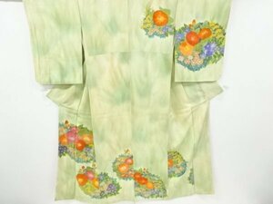 Art hand Auction ys6945166; Vêtements de visite à motifs de fleurs peints à la main [recyclés] [vêtements], kimono femme, kimono, Robe de visite, Adapté