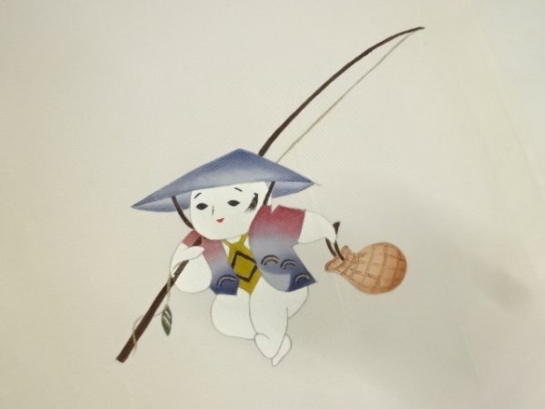 ys6905371; Obi de Nagoya pintado a mano con patrón de muñeca del Palacio Imperial [antiguo] [ponible], kimono de mujer, kimono, antiguo, Rehacer materiales