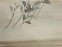 ys6906184; 金銀彩螺鈿手描き花々模様名古屋帯【着】_画像5