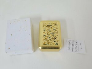 徳川美術館 吉祥文小箱 金箔張り蓋物 合成漆器 小箱 蓋物 小物入れ 名刺入れ 未使用保管