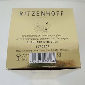 未使用 RITZENHOFF リッツエンホフ シャンパングラス (ナフキン付き) burkhard neie 2014の画像8