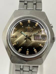 【M63】ORIENT グラデーション文字盤 21石 SS G469663-6APR 自動巻き メンズ腕時計 稼働品