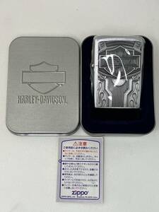 【M25】未使用品 ZIPPO HARLEY-DAVIDSON MOTOR CYCLES 2004年製 ケース付き 保管品