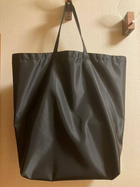 黒サブバッグ　大きなバッグ　厚手　お迎えランドセルバッグ　撥水　ママバッグ