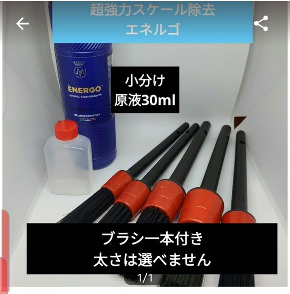 小分け30ml ブラシ一本付き超強力酸性クリーナー　エネルゴ【エネルゴ】