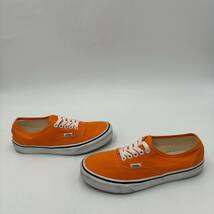 J ＊ 履き心地抜群 '人気モデル' VANS バンズ CANVAS ローカット スニーカー 25cm メンズ シューズ ORANGE_画像3