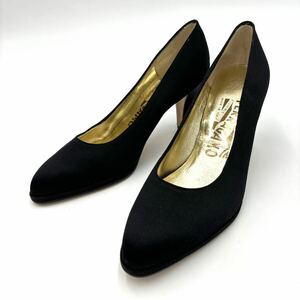 M ＊ 良品 イタリア製 '高級婦人靴' Salvatore Ferragamo サルヴァトーレフェラガモ ヒール / パンプス 4.5C 21.5cm レディース シューズ
