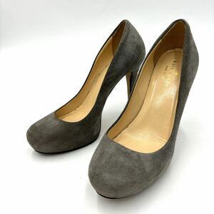 R ＊ イタリア製 '高級感溢れる' kate spade NEW YORK ケイトスペード 本革 スエードレザー ヒール / パンプス 6B 23cm レディース 婦人靴