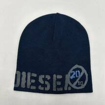 @ 国内正規品 '洗礼されたデザイン' DIESEL ディーゼル 高品質 アクリル LOGO入り ニット帽 ビーニー ニットキャップ F 帽子 BLUE 青系_画像2